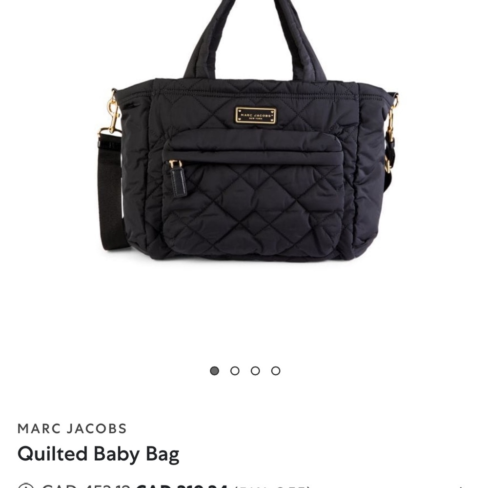 Marc Jacobs Black Quilted Baby Bag